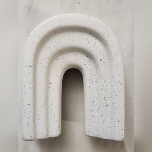 Bullseye Playground White Raunbow Ceramic Flower Vase
